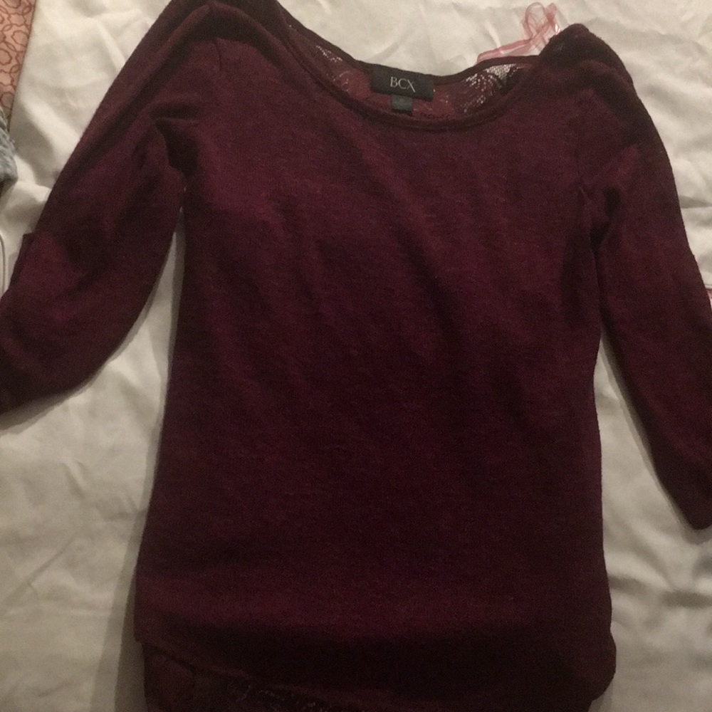 Burgundy shirt
